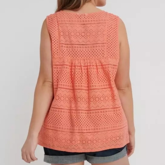 🎉HP🎉 Lucky Brand Women's Eyelet Tank Top - Picture 3 of 4